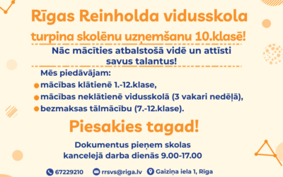 Uzņemam mācīties!